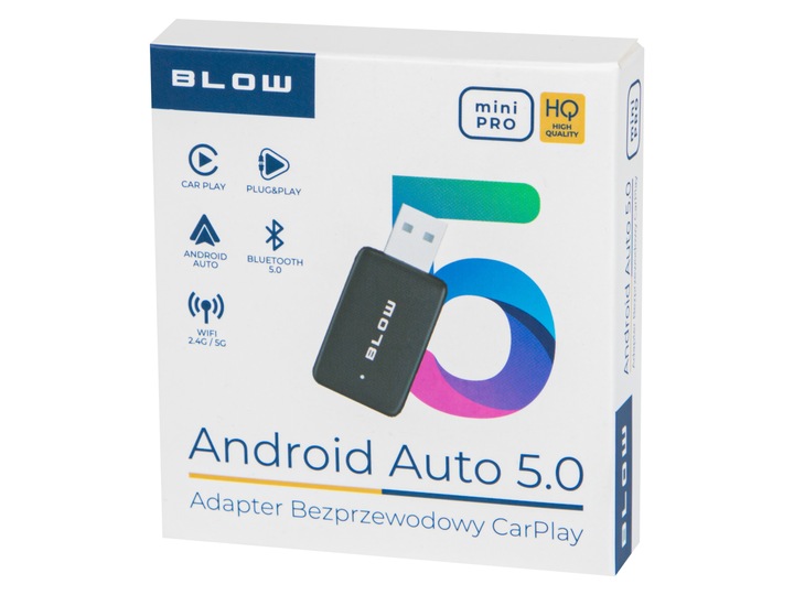 ADAPTER MODUŁ CARPLAY ANDROID AUTO BEZPRZEWODOWY WIFI BLUETOOTH MINI