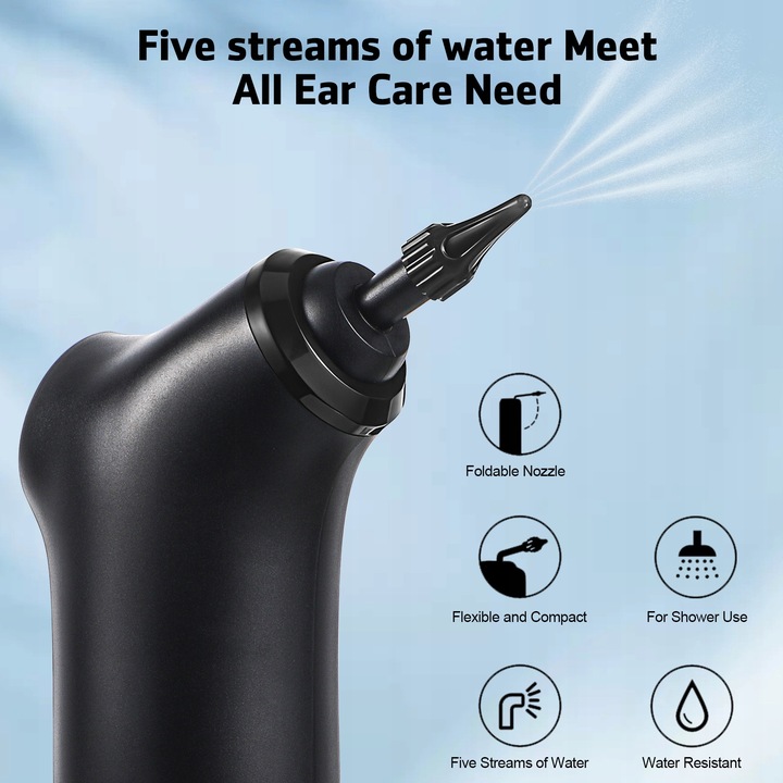 BEZPRZEWODOWY IRYGATOR DO CZYSZCZENIA USZU PRZYRZĄD DO PŁUKANIA WOSKOWINY