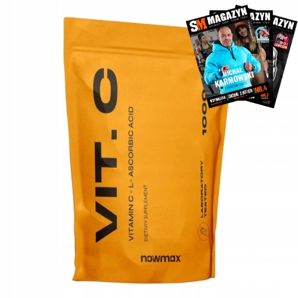 nowmax WITAMINA C 1000 KWAS L-ASKORBINOWY ODPORNOŚĆ SKÓRA DETOX 1000 g
