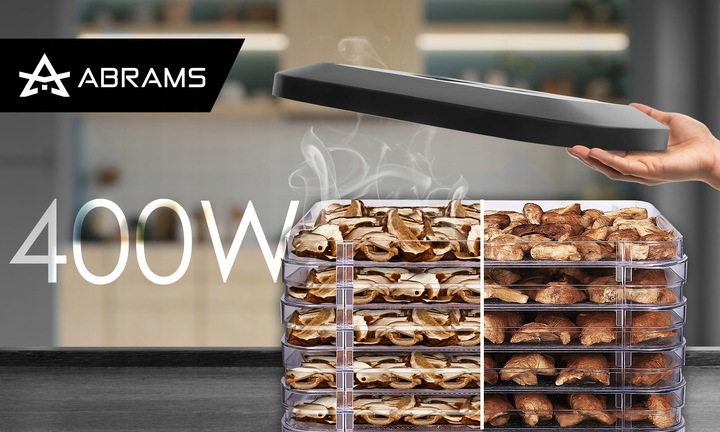 SUSZARKA DO GRZYBÓW WARZYW I OWOCÓW 400W REGULACJA TEMPERATURY TIMER 5