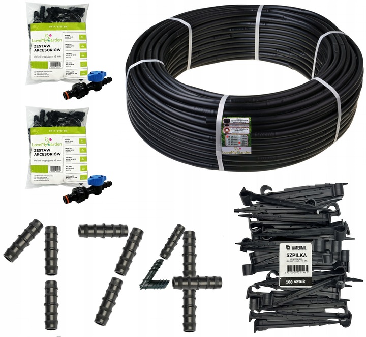 LINIA KROPLUJĄCA NAWODNIENIE KROPELKOWE 100+174XXL Wąż Kropelkujący
