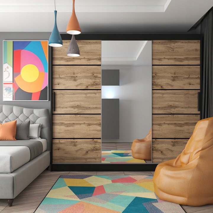 Szafa przesuwna z lustrem 235 cm