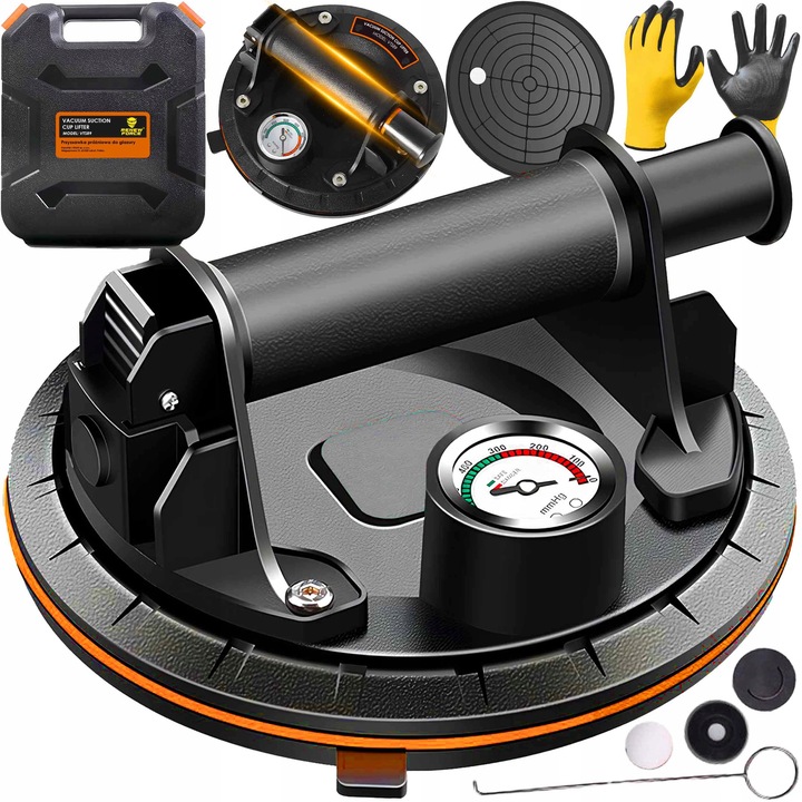 PRZYSSAWKA PRÓŻNIOWA UCHWYT DO PŁYTEK GLAZURY SZYB Z POMPKĄ I