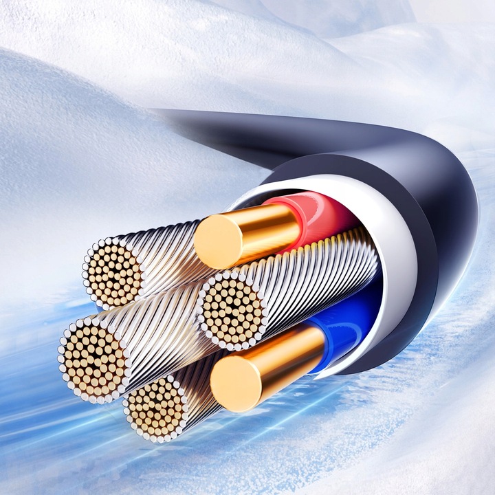 JOYROOM KABEL PRZEWÓD USB DO AUTA CAR PLAY SPIRALNY 3A USB-A/USB-C 1,5m