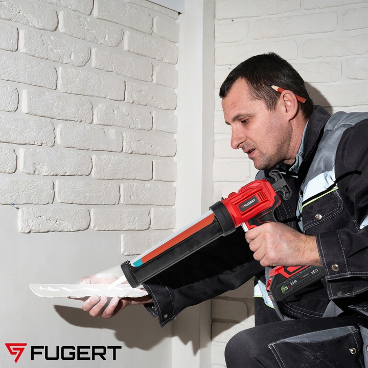 WYCISKACZ PISTOLET DO SILIKONU KLEJU AKUMULATOROWY Z REGULACJĄ