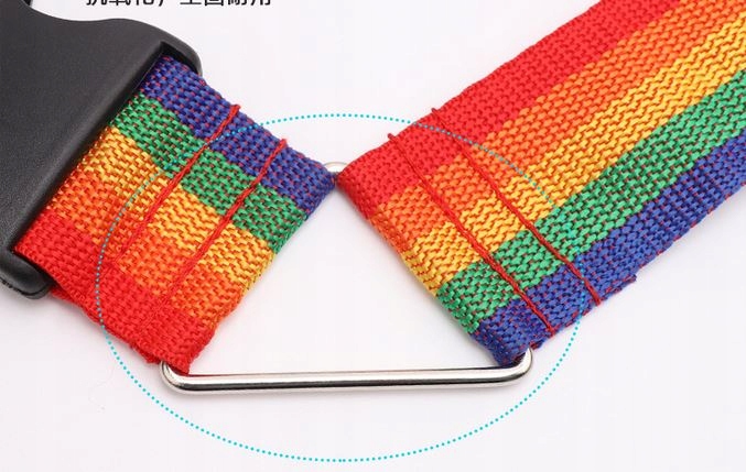 PAS PODWÓJNY SPINAJĄCY DO WALIZKI zabezpieczający 5cm 4m na BAGAŻU 1szt kol