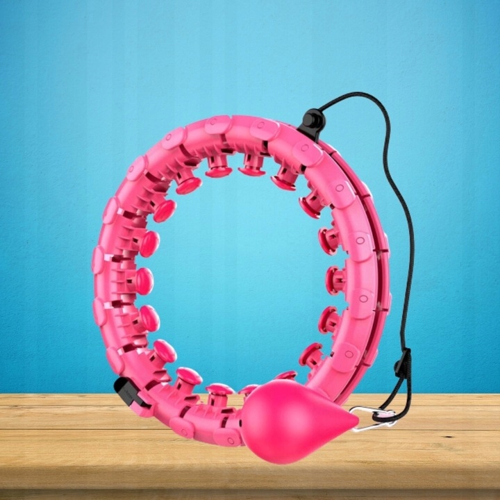 HULA HOP Z OBCIĄŻENIEM ODCHUDZAJĄCE KOŁO Z WYPUSTKAMI MASAŻER OBCIĄŻNIK