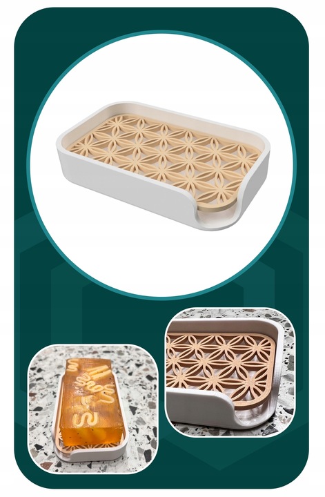 Biała mydelniczka z ociekaczem na blat – wolnostojąca i elegancka