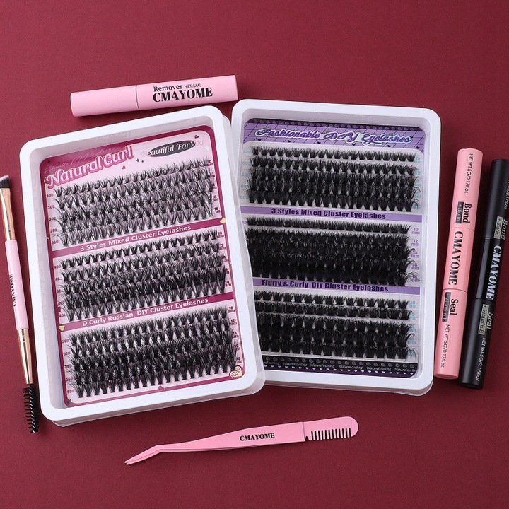 270 SZT ZESTAW DO SAMODZIELNEGO PRZEDŁUŻANIA Rzęsy D CURL CLUSTER LASHES IN