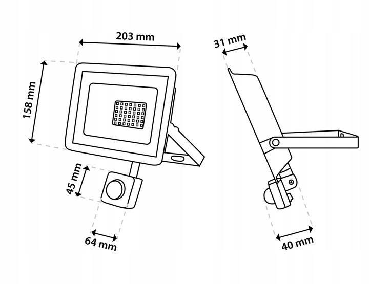 Naświetlacz LED 50W HALOGEN LAMPA ZEWNĘTRZNA REFLEKTOR z CZUJNIKIEM RUCHU