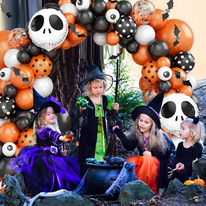 ZESTAW BALONÓW GIRLANDA BALONOWA HALLOWEEN PRZYJĘCIA ZESTAW DEKORACJA 116el