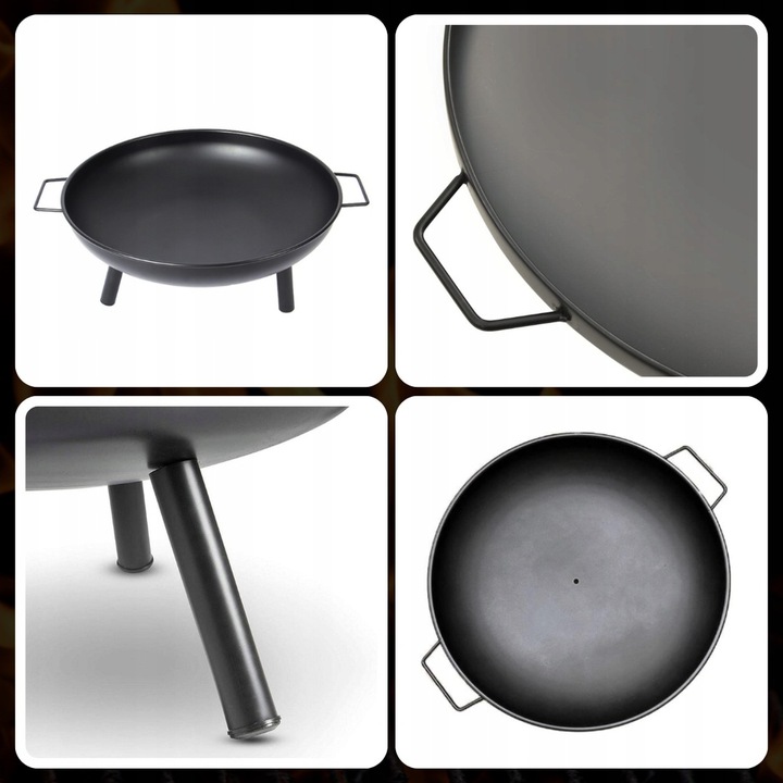 PALENISKO OGRODOWE 60CM STALOWE OGRODOWE DO OGNISKA GRILLA KOCIOŁKA