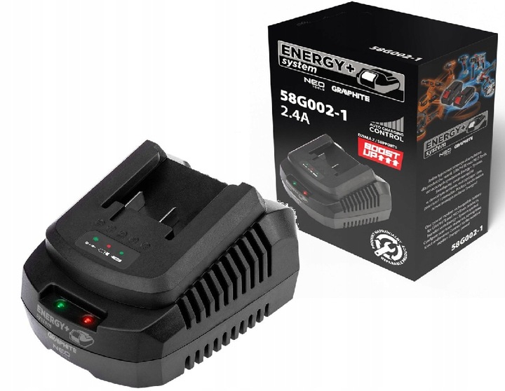 Ładowarka do Akumulatorów Baterii Energy+ Nowość - GRAPHITE NEO TOOLS
