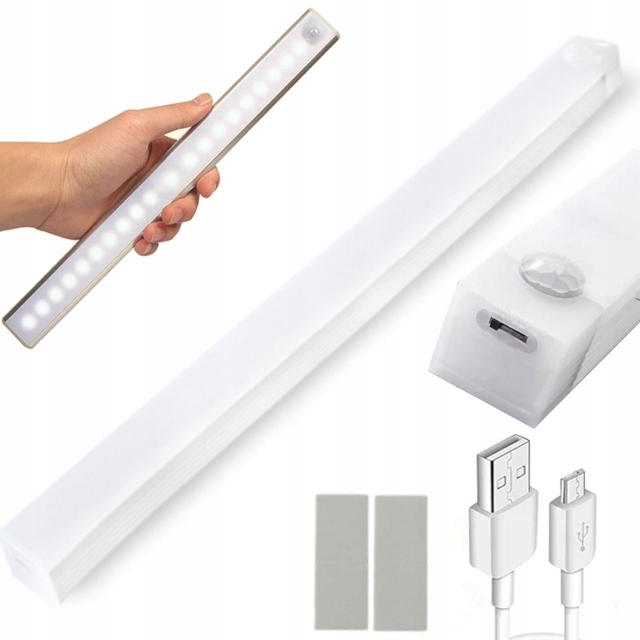 LISTWA LED PODSZAFKOWA KUCHENNA Z CZUJNIKIEM RUCHU ZMIERZCHU LAMPKA 30cm