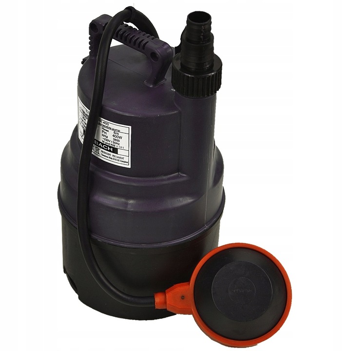 POMPA MINI Z PŁYWAKIEM DO WODY BRUDNEJ CZYSTEJ DESZCZÓWKI 400W MAŁA