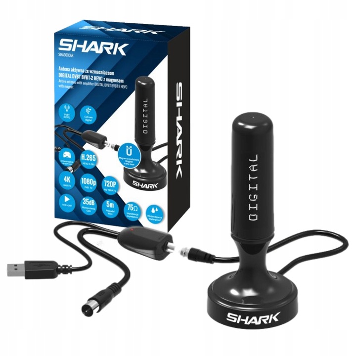 Tuner Dekoder DVB T2 TV naziemnej HEVC H.265 HDMI PVR FHD USB +ANTENA DVBT2