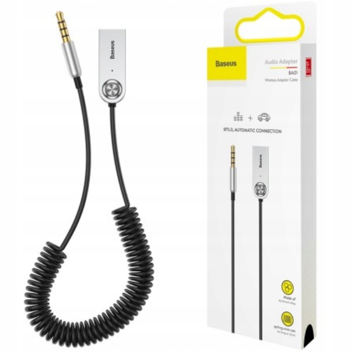 Baseus transmiter samochodowy Bluetooth audio jack