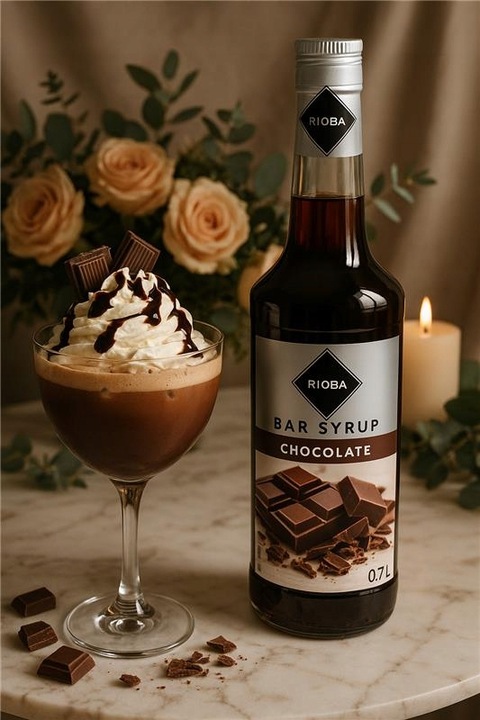 SYROP DO DRINKÓW, NAPOJÓW, KAWY I DESERÓW CZEKOLADA 700ML RIOBA