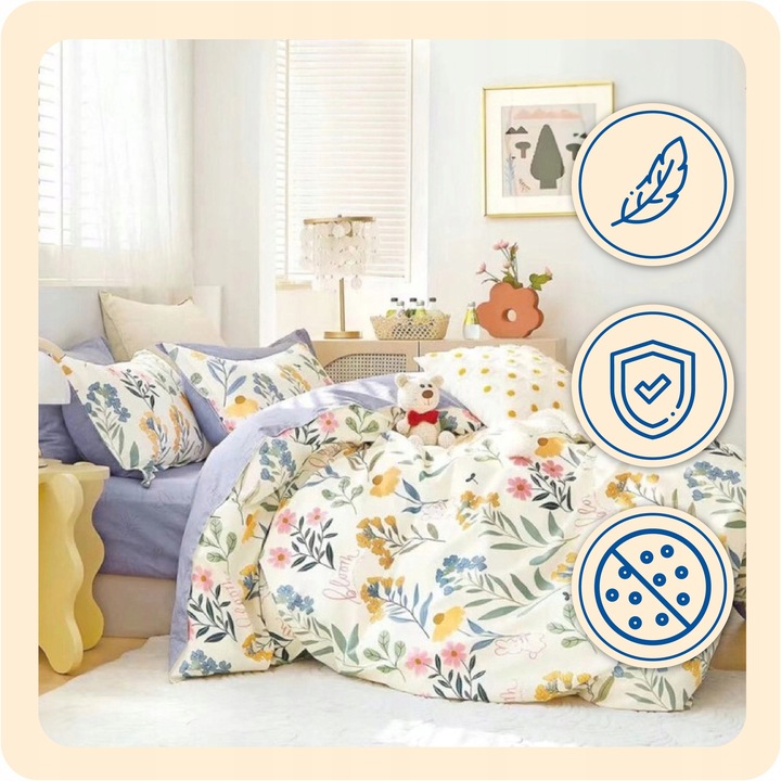 Pościel 160x200 + 2 Poszewki Komplet Pościeli Miła Delikatna DUŻO WZORÓW