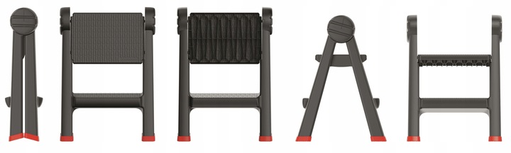 Drabinka składana Kistenberg 63 cm tworzywo sztuczne do 150 kg KLD4565