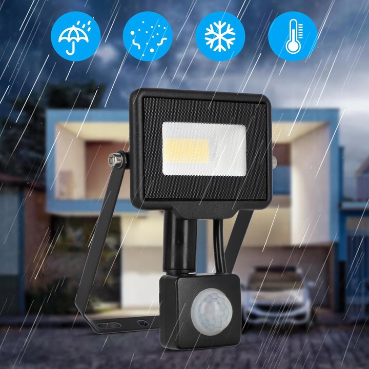 Halogen LED z Czujnikiem Ruchu Zmierzchu Naświetlacz 20W IP65