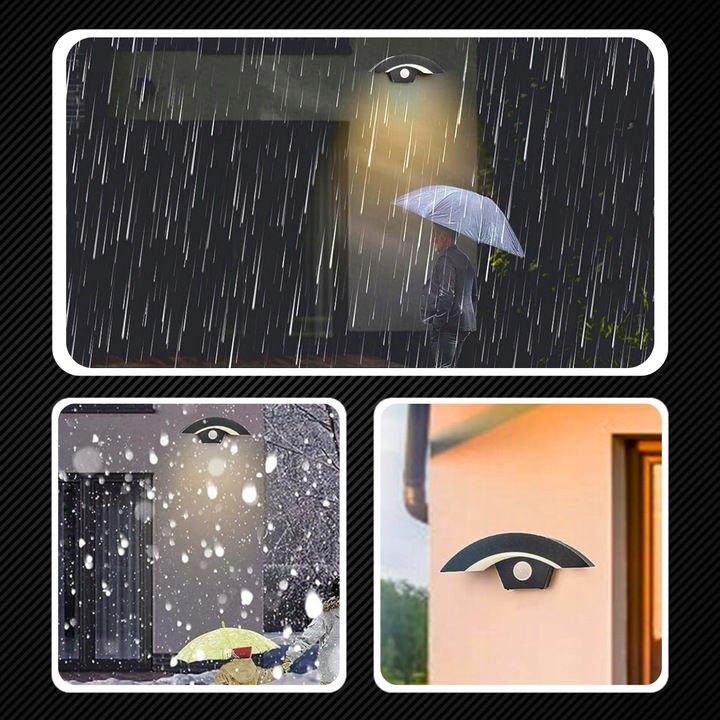 Kinkiet Ścienny Zewnętrzny Lampa Elewacyjna Czujnik Ruchu Zmierzchu 12W