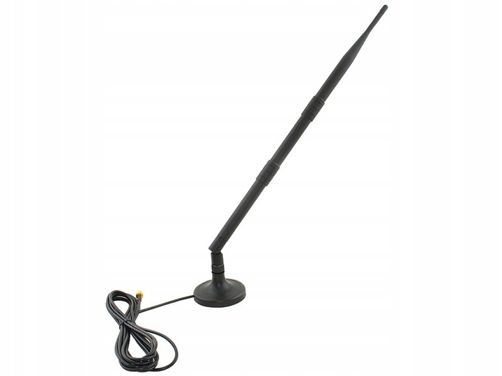 ANTENA 12dBi ROUTER LTE HUAWEI RP-SMA do kamery falownika DOOKÓLNA z kablem