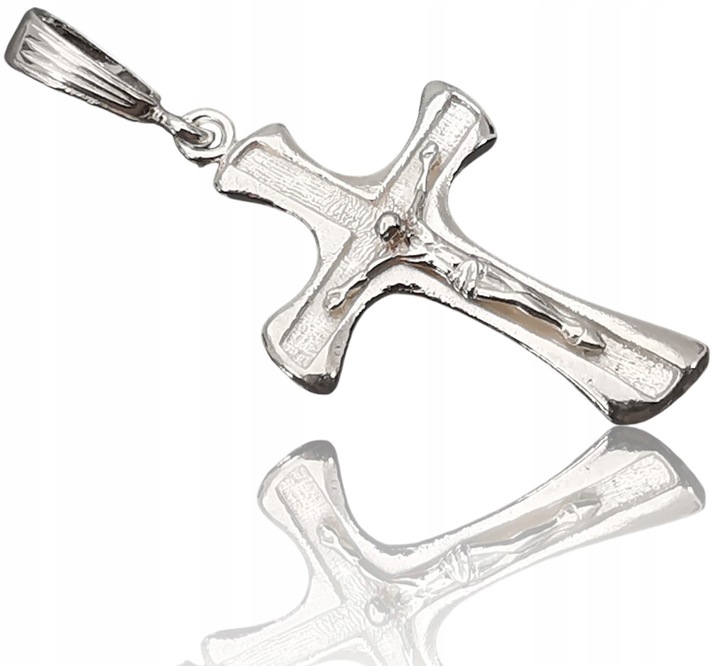 SREBRNY KRZYŻYK z JEZUSEM KRZYŻYK z PASYJKĄ