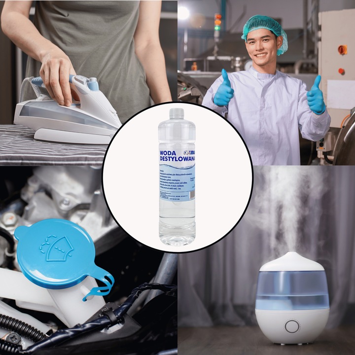 WODA DESTYLOWANA ULTRACZYSTA 1L do żelazka autoklawu akwarium nawilżacza