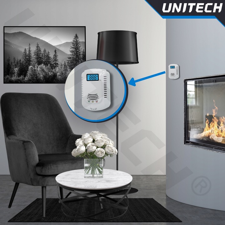 CERTYFIKOWANY CZUJNIK CZADU GAZU TLENKU WĘGLA PPM WYKRYWA CO ALARM