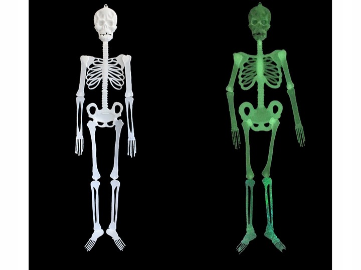 Fluorescencyjny szkielet Halloween 150 cm