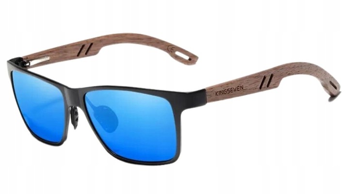 OKULARY PRZECIWSŁONECZNE MĘSKIE KINGSEVEN POLARYZACJA UV400 ZESTAW + ETUI