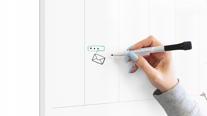 Tablica na lodówkę A3 Planer tygodniowy magnetyczny suchościeralny +