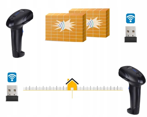 BEZPRZEWODOWY czytnik skaner kodów kreskowych WiFi IMATRIX