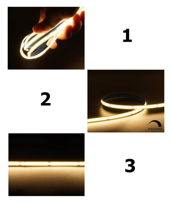 Taśma LED Neon COB 24V 10m 320 diod 4000K BIAŁA NEUTRALNA WODOODPORNA