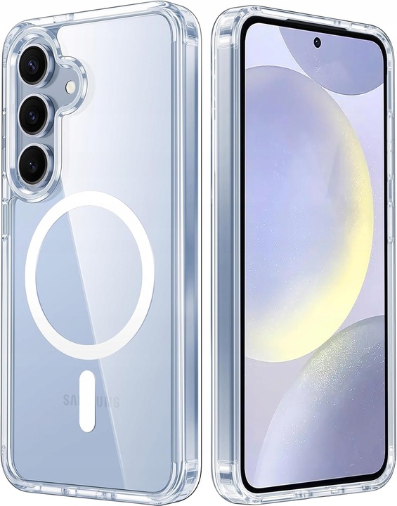 Etui do SAMSUNG Galaxy S25 5G do MagSafe WZMACNIANE 360° CLEAR CASE + SZKŁO