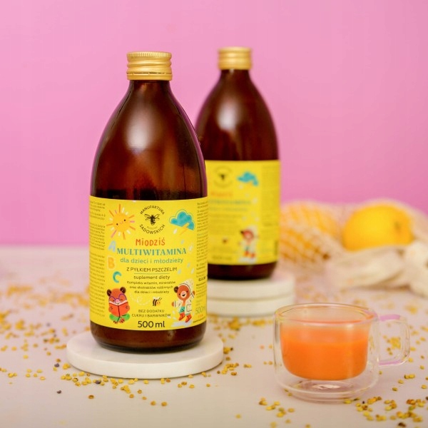 Multiwitamina dla dzieci i młodzieży z pyłkiem pszczelim Miodziś
