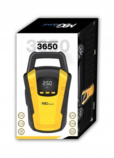 KOMPRESOR SAMOCHODOWY Pompka Sprężarka 12V LED LCD