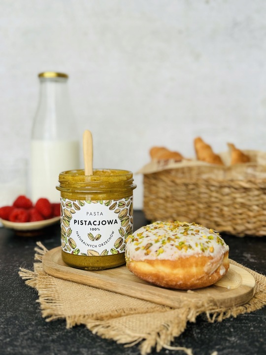 Pasta pistacjowa 250 g - Naturalna, 100% pistacji, krem pistacjowy