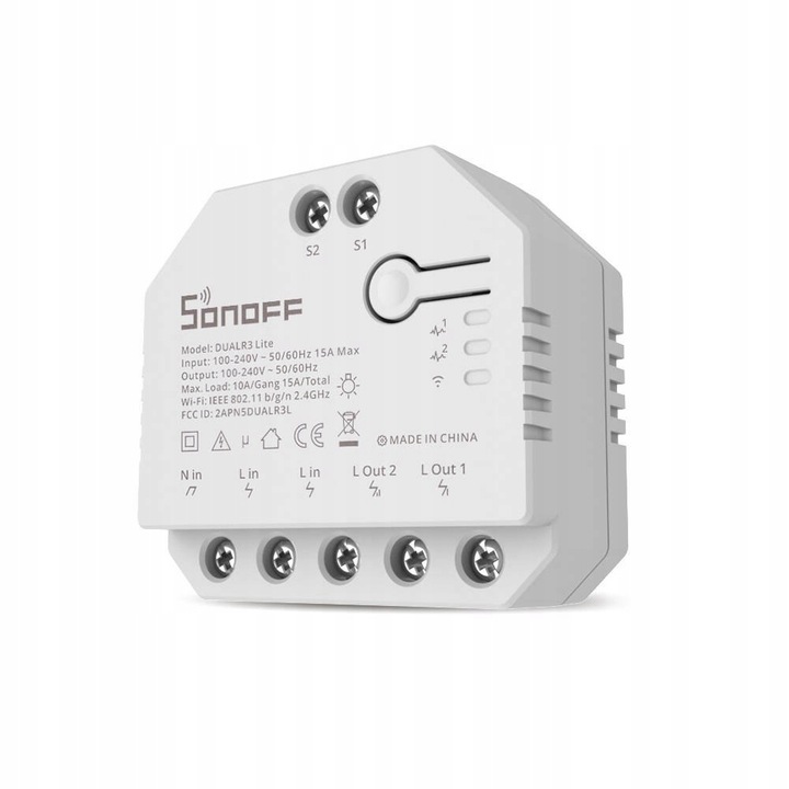 SONOFF DUAL R3 Lite Inteligentny Sterownik Do Rolet Wi-Fi 2-Ch