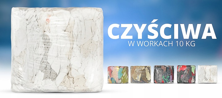 Czyściwo szmatki białe bawełniane 10 kg bawełna