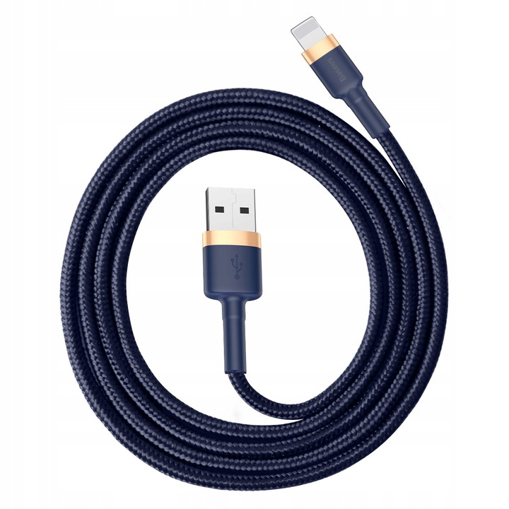 BASEUS MOCNY KABEL USB DO LIGHTNING IPHONE IPAD PRZEWÓD OPLOT 2.4A 100cm