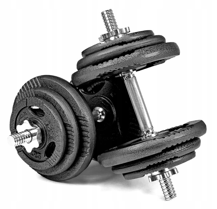 HANTLE ŻELIWNE regulowane 2x20KG SAPPHIRE zestaw HANTLI gryfy obciążenia