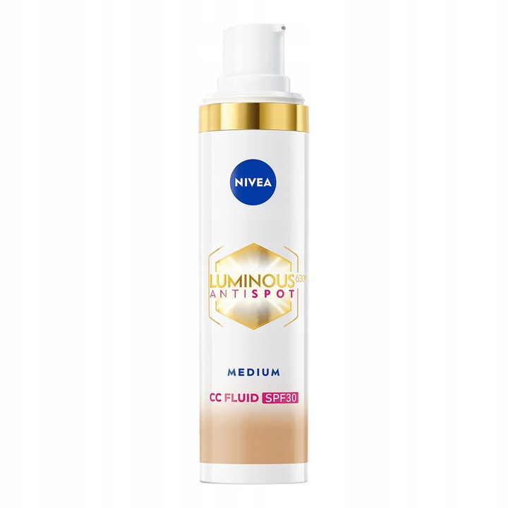 NIVEA LUMINOUS Krem CC fluid na przebarwienia z filtrem SPF30 - średni 40ml