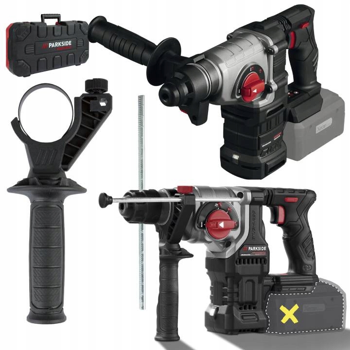 PARKSIDE PERFORMANCE Młotowiertarka Młot 20V PKHAP 20-Li C3 17 +