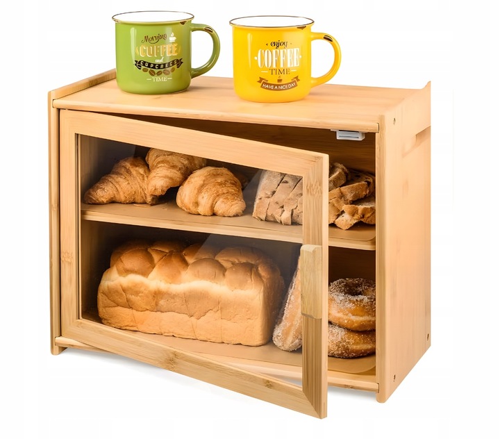 Chlebak bambusowy pojemnik żywność przyprawy półka szafka do kuchni