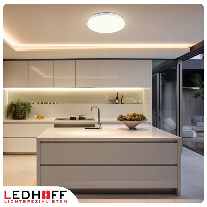 Lampa sufitowa Plafon LED 50cm OKRĄGŁY panel 3 barwy do łazienki