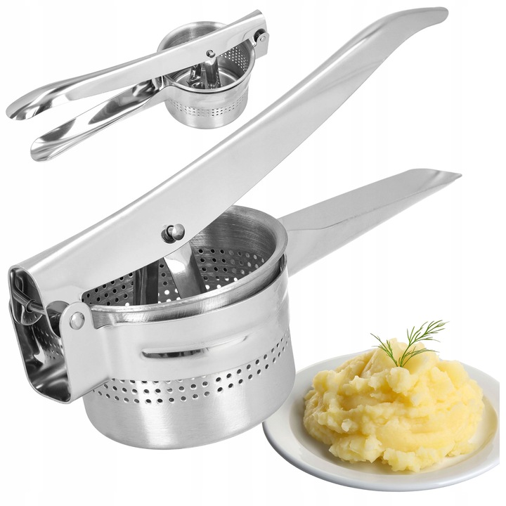 PRASKA DO ZIEMNIAKÓW UBIJAK TŁUCZEK UGNIATACZ STAL NIERDZEWNA