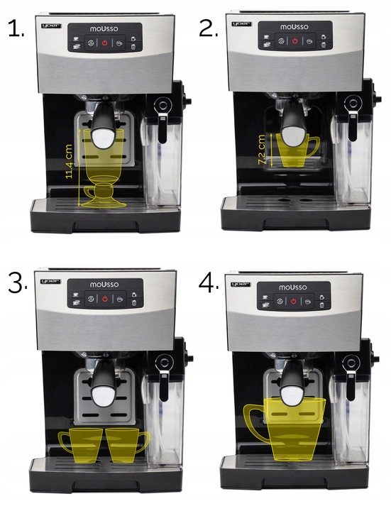 Ekspres do kawy Ciśnieniowy Automatyczny Yoer INOX 20bar + Spieniacz