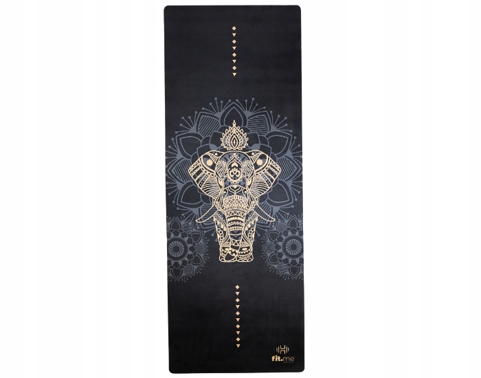 PIĘKNA MATA PREMIUM DO JOGI ĆWICZEŃ STABILNA ZAMSZOWA MIĘKKA 4 MM ZE WZOREM